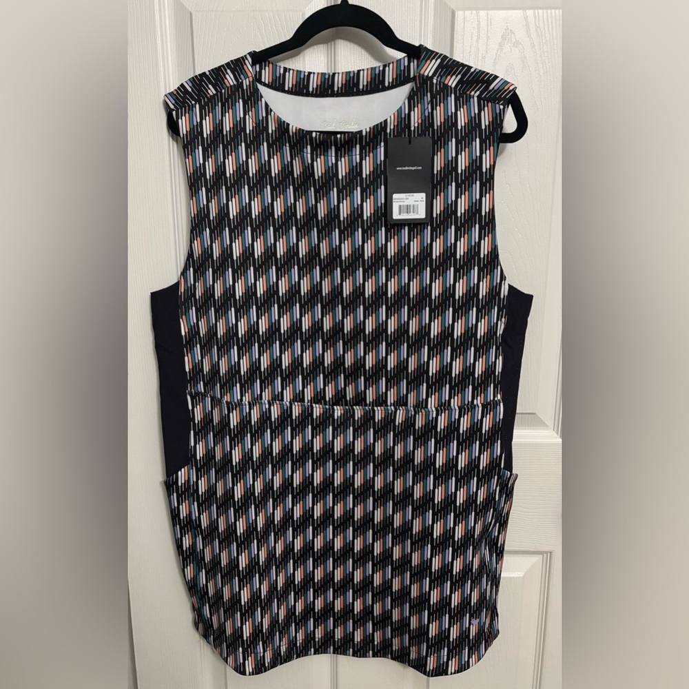 NEW Bad Birdie | Golf Mirabel Dress Cattail Multi‎ - Mesh Sides Pocket Sz M